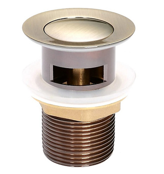 Выпуск для умывальника с переливом Oldie IDDIS бронза